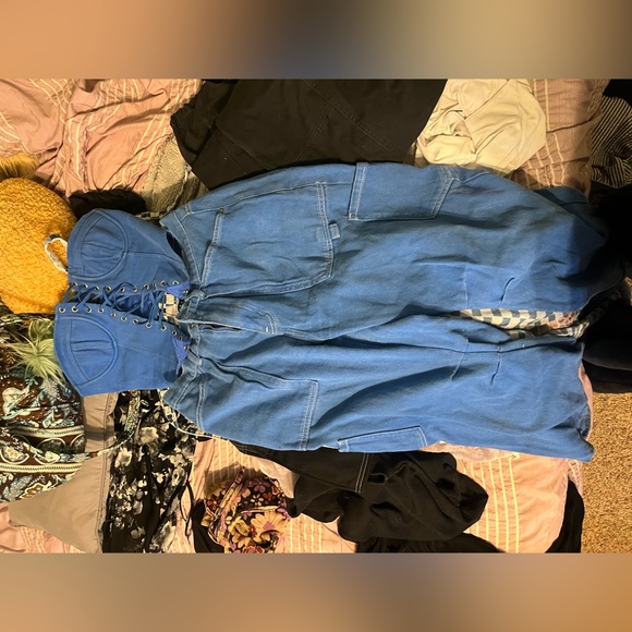 Lioness Miami vice pants and top set in blue - Picture 3 of 3